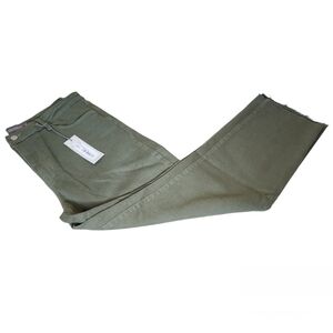 Just USA Phillip Slim Straight Jean Ragged Hem Olive Green Size 14/32